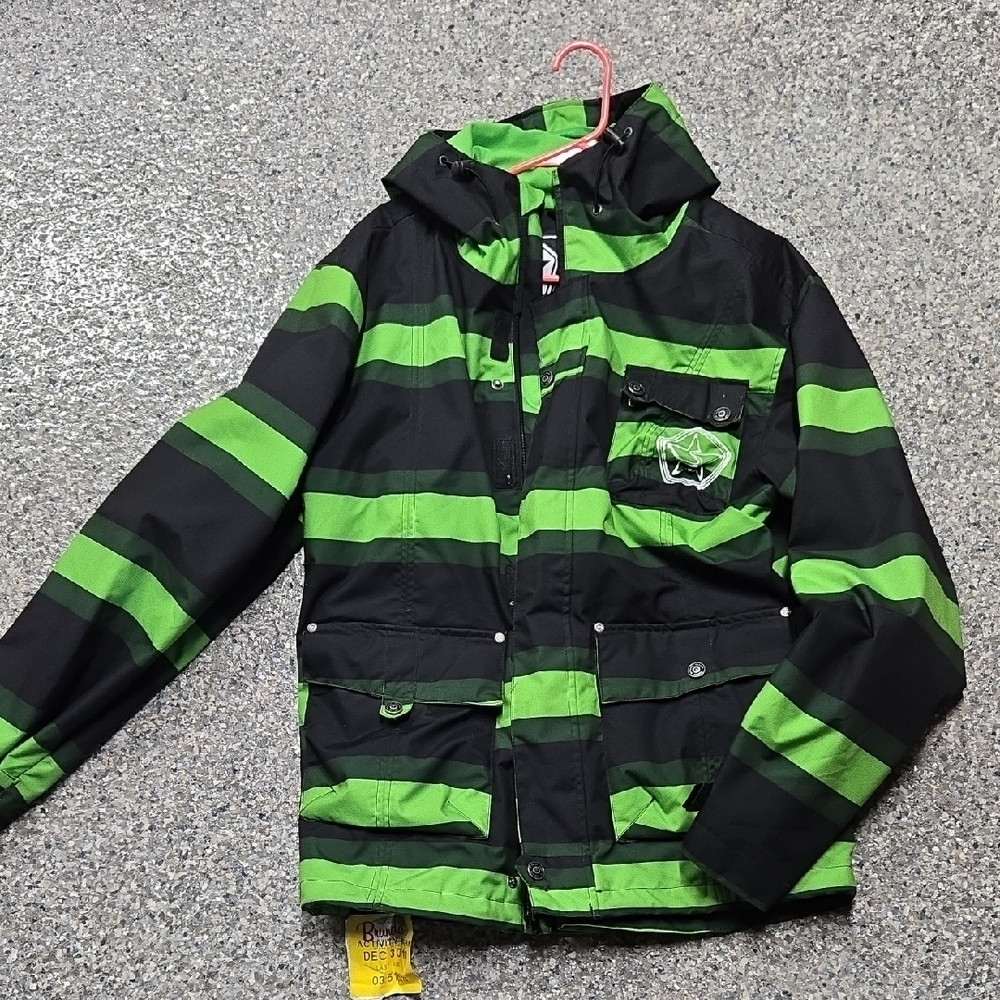 SESSIONS Green and Black Terrain Series Ski Jacket